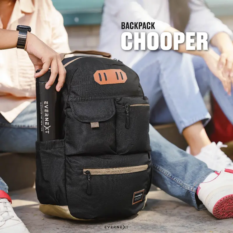Evernext - Tas Ransel Laptop Wanita Backpack Chooper Tas Punggung Wanita Tas Outdoor Tas Sekolah Tas Kuliah Wanita 7