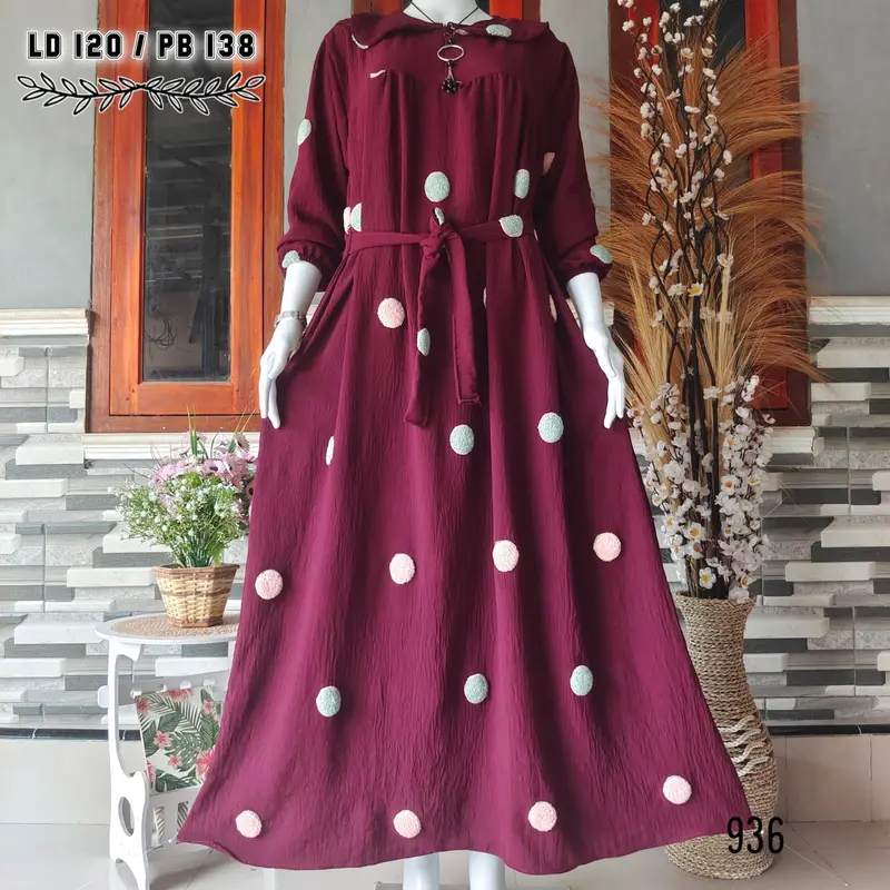 TGC - TERBARU GAMIS JUMBO WANITA CRINCLE POM POM BISA COD SIZE XXL 4