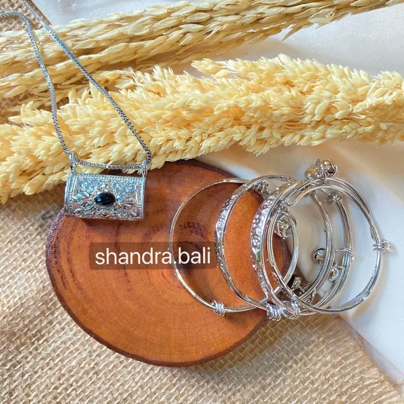 Set 3 Bulanan Xp Seri 1 Metal Coating Kalung + Liontin + Gelang Jewellery