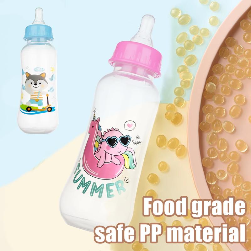 250ml newborn food grade pp baby bottle, cute cartoon  baby bottle ，anti-drop and anti-leakage and anti-choking baby  bottle, baby bottle with super soft pacifier , without straw 4