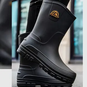 Versi Korea Tabung Tengah Tepat Duplikat Tahan Air Sepatu Boots Pria Import Premium Bots Premium Quality Fashion Boot Terkini Korean Style Sneakers Meningkatkan