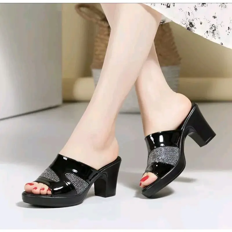 Sandah heels tumit tinggi 6cm warna kombinasi sesuai gambar (MSH) 2