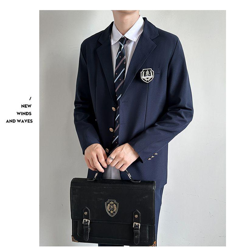 Product Introduction of Trendy Japanese Schoolboy Blazer Set - Stylish DK Uniform Suit for Men, Vintage Campus Style Jacket & Pants (1855+ Reviews) 25