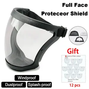 Super Protective Face Shield Anti-Fog Full Face High-Definition Protective All-Inclusive Face Protection for Adults Reusable