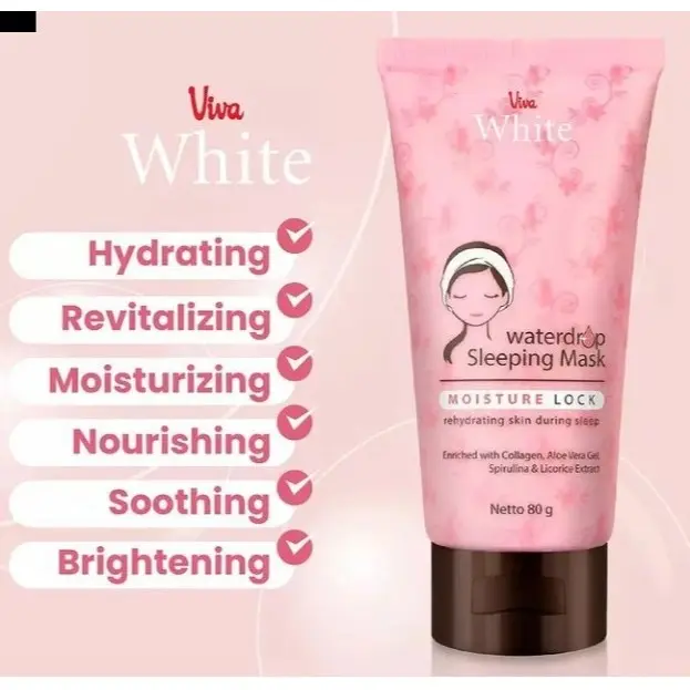 Viva Waterdrop Sleeping Mask | White Water Drop Night | Merah Jingga Official 4