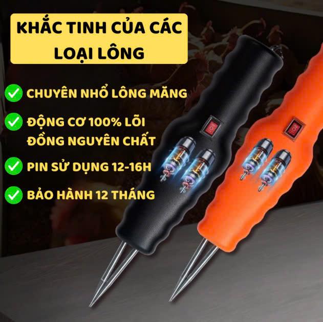  Máy nhổ lông vịt cầm tay máy vặt lông măng tích điện 12-16h chống nước diệt sạch mọi loại lông khó 