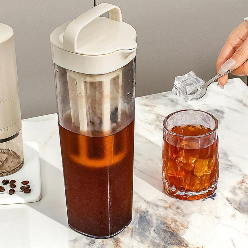Product Introduction of Outdoor manual cold brew coffee maker, Filter ice fruit teapot Coffee Juice Bar, Restaurant, Kitchen, Camping coffee pot 1