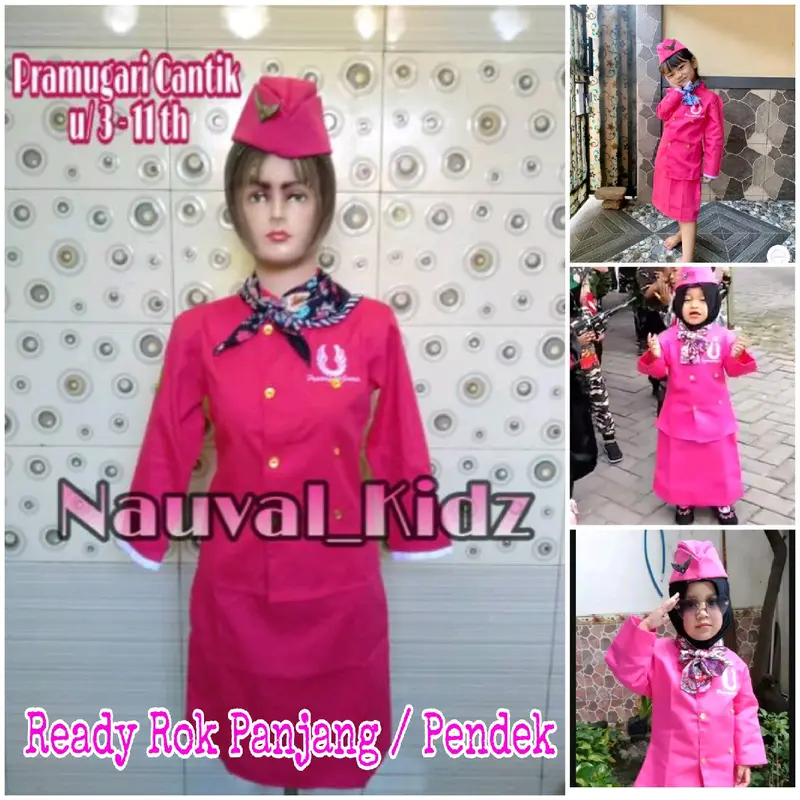 Baju Profesi Anak Pramugari (PINK) 0