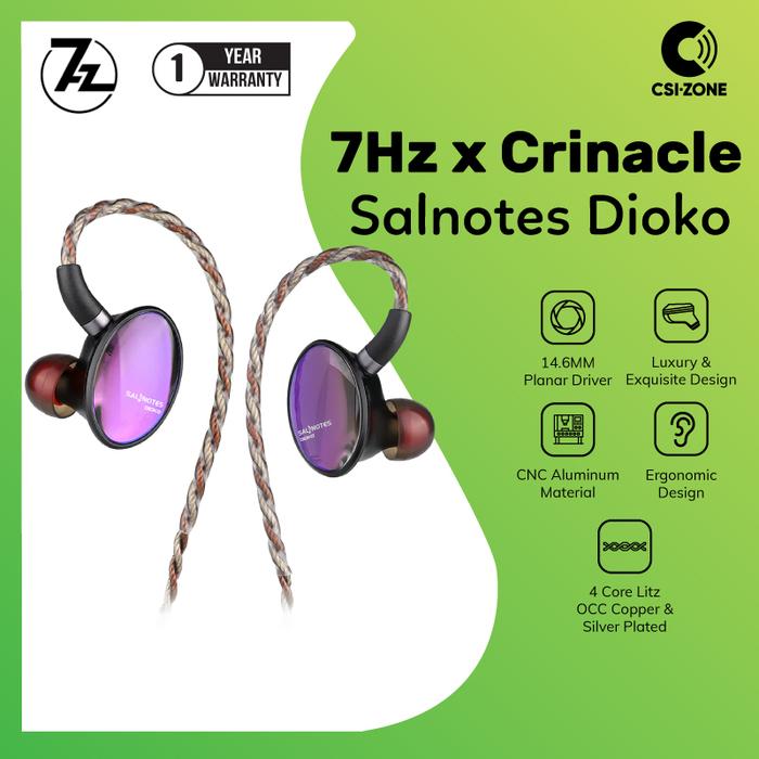 Gambar 7Hz x Crinacle Salnotes Dioko Planar Driver Earphone In Ear Monitor dari CSI-ZONE Kota Administrasi Jakarta Pusat Tokopedia