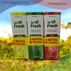 Paket hemat 4 pcs so fresh minyak angin aromatherapy 10 ml
