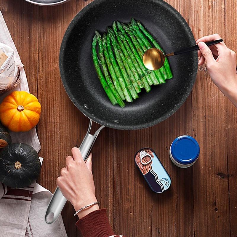 Chảo Inox nguyên khối, chống dính vân đá 3D Elmich Trimax EL2416-2418OL size 24-28cm