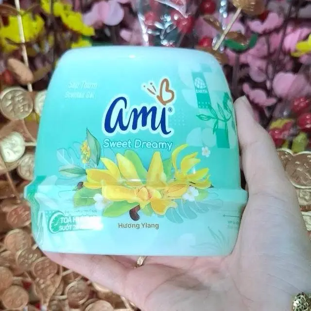 ️SÁP THƠM KHỬ MÙI AMI; Sáp thơm phòng Ami 200g khử mùi phòng ngủ nhà vệ sinh toilet ô tô với hương thơm chiết xuất từ thiên nhiên, giúp khử mùi và lưu hương lâu