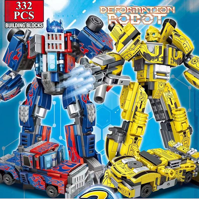 332 PCS - Bộ Đồ Chơi Xếp Hình ROBOT Bumblebee Transformer - Robot Biến Hình, size 17 cm