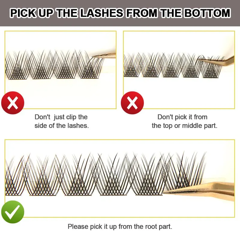 Natural Look Eyelash Extensions, 1 Box C/D Curl Individual Cluster False Eyelashes, Portable Makeup Tool for Women 5