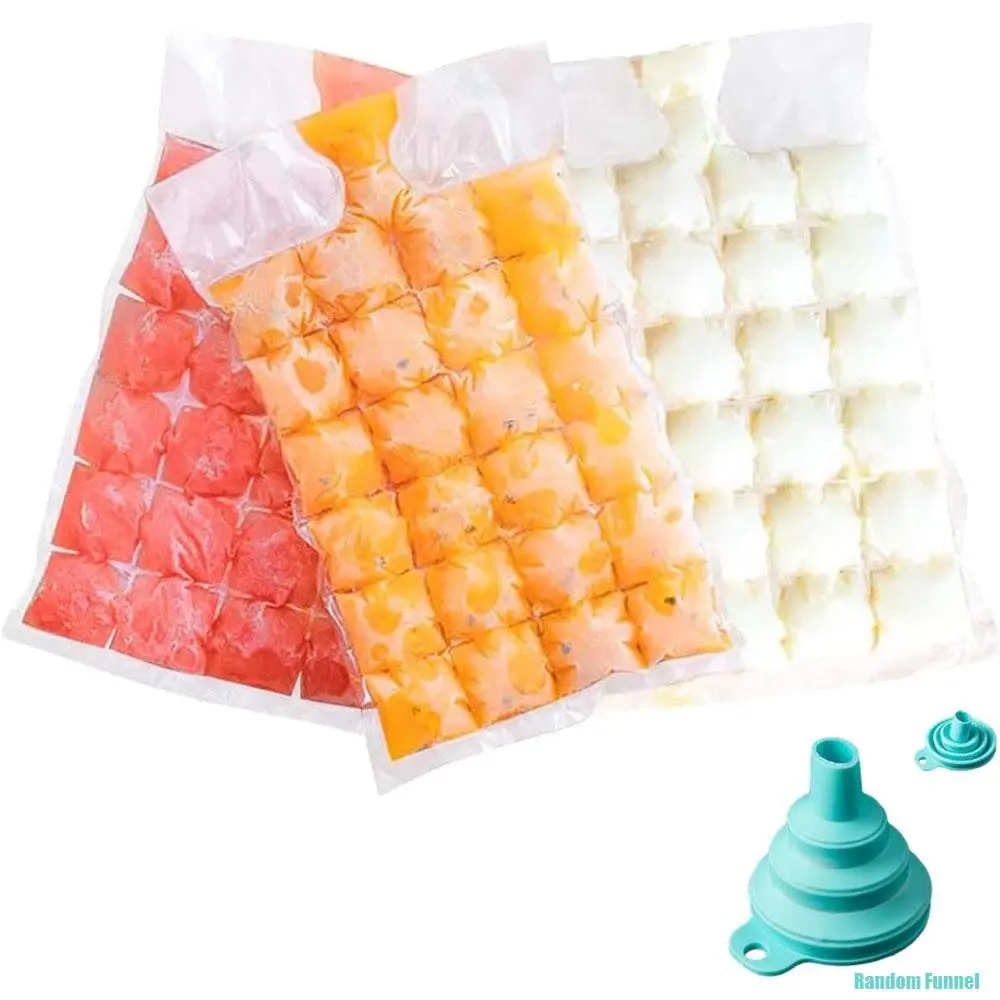 Disposable Ice Cube Bag, 50pcs Self Sealing Quick Freezing Ice Cube Mold Bag, Ice Making Bag for Cocktail Coffee Whiskey