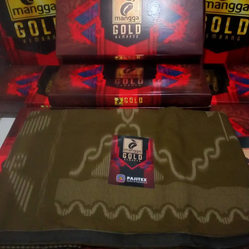Sarung Mangga Gold Kembang Motif Terbaru Pria Dewasa Corak Kain 4