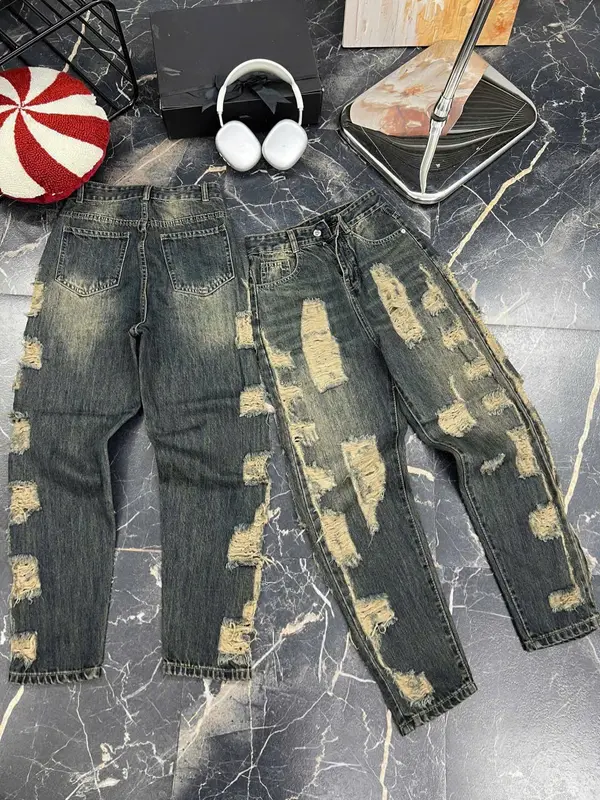 [LSN]Quần Jean Baggy Nữ Rách Nhiều Trước Và Sau 173 - 174 3