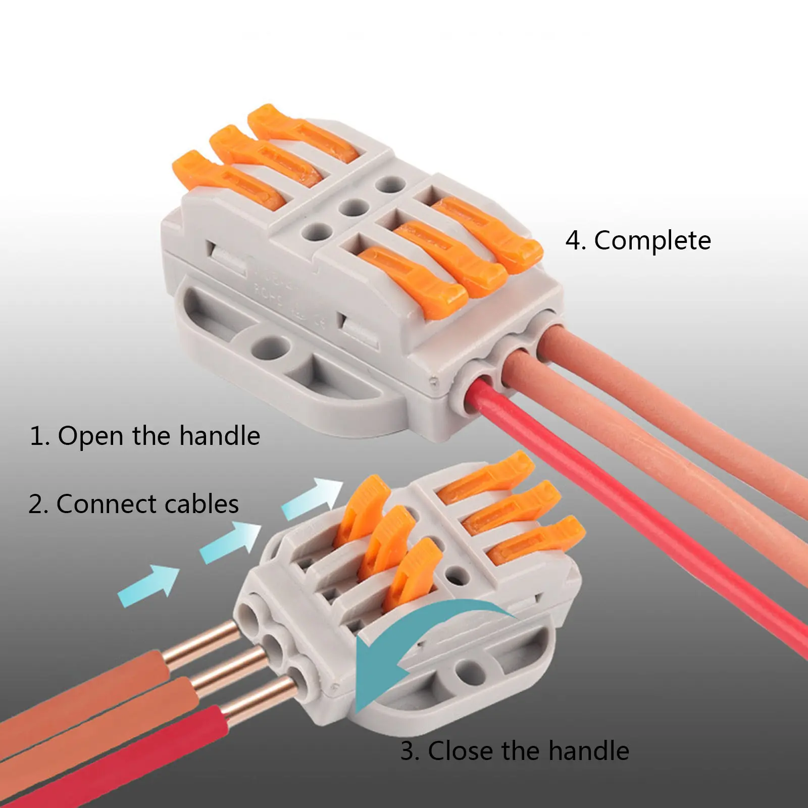 2/3/4/5/6/8/10/12 Pin Wire Butt Joint Connector Compact Connection ...