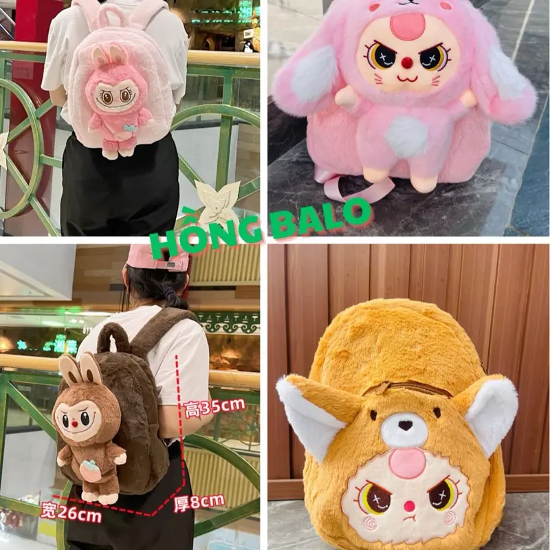 Balo LABUBU , BALO CAPYBARA 35CM mẫu mới 2024, balo nữ , Balo baby tree , baby three