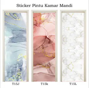 Sticker Pintu Kamar Mandi , Bathroom Wallpaper stiker