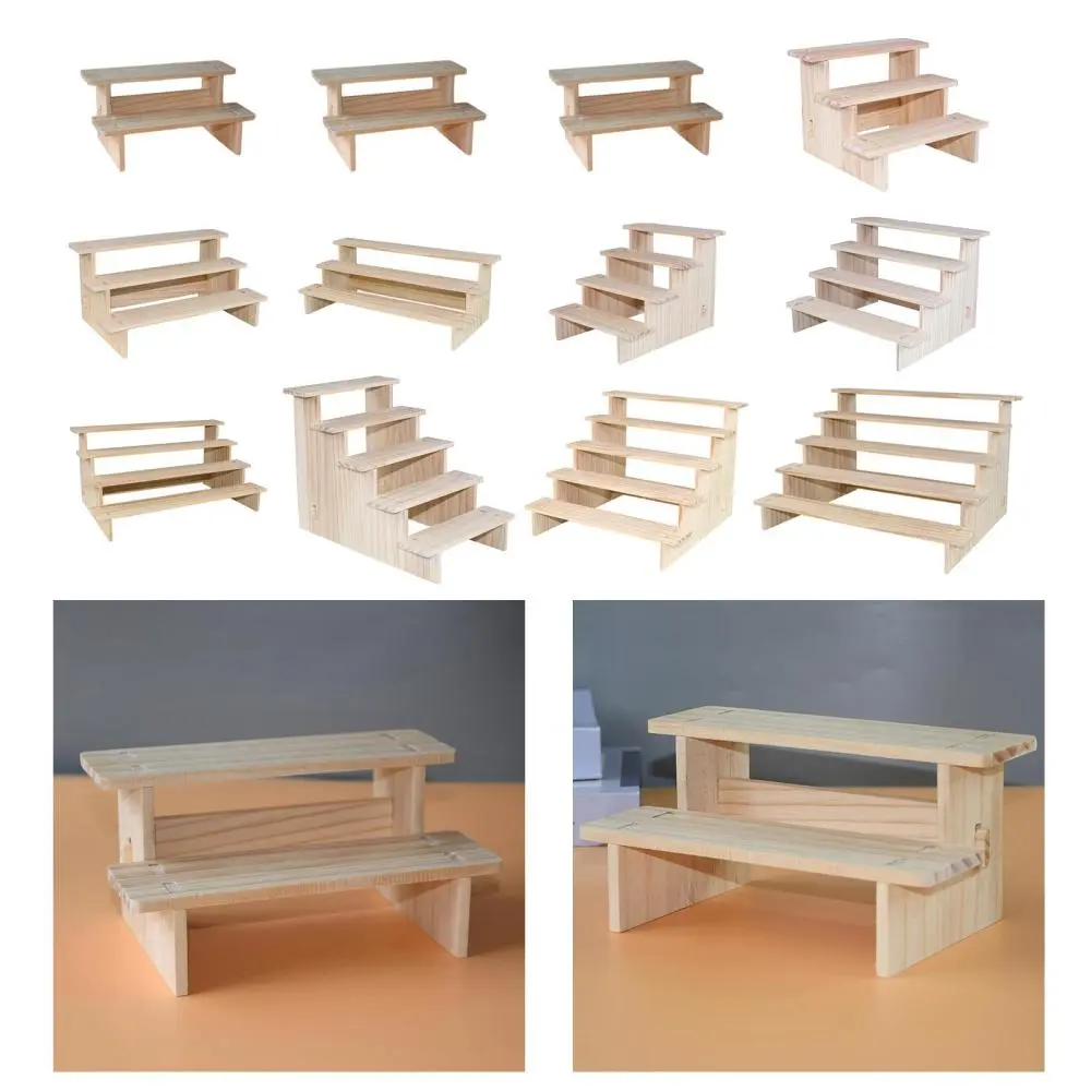 Wooden Riser Display Stand Wooden Display Stand Crafts for Dessert Figurines Jewelry Display Conutertop Desktop Decoration