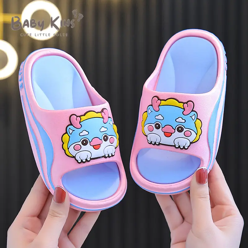 BabyKins Kids Boys slippers Girls Indoor Summer non-slip soft bottom cartoon baby flip-flops