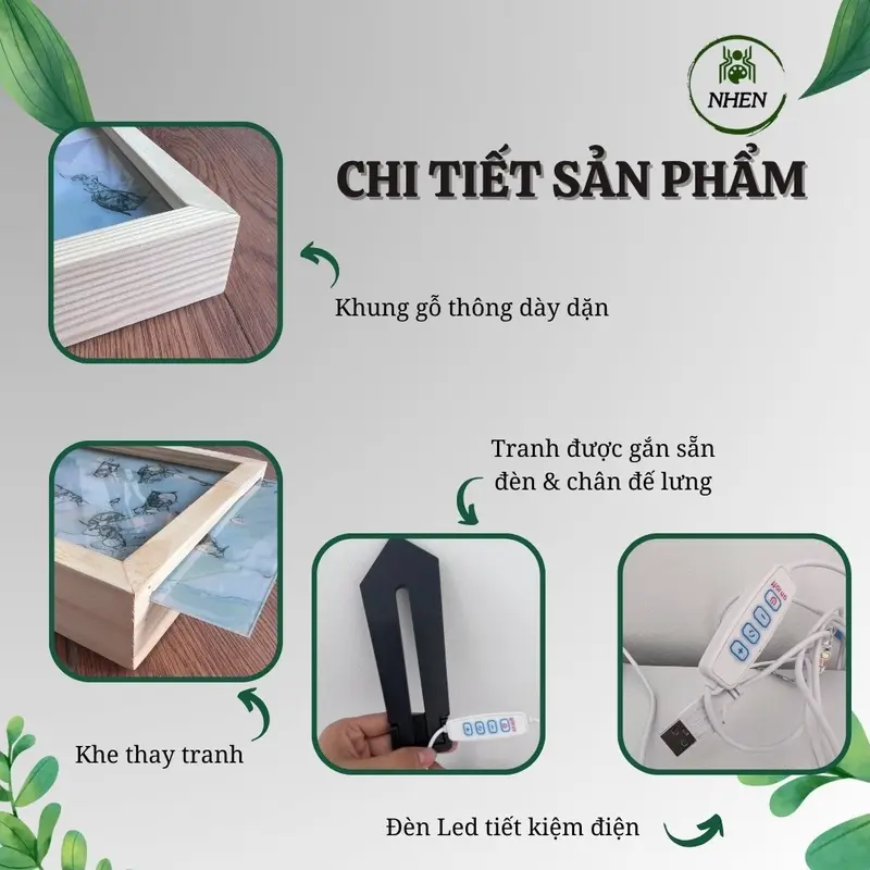 Tranh Led Gương Soi Phát Sáng Theo Yêu Cầu, tranh đèn LED treo tường decor làm quà tặng tình yêu, gương soi bật đèn phát sáng đèn ngủ thông minh 6