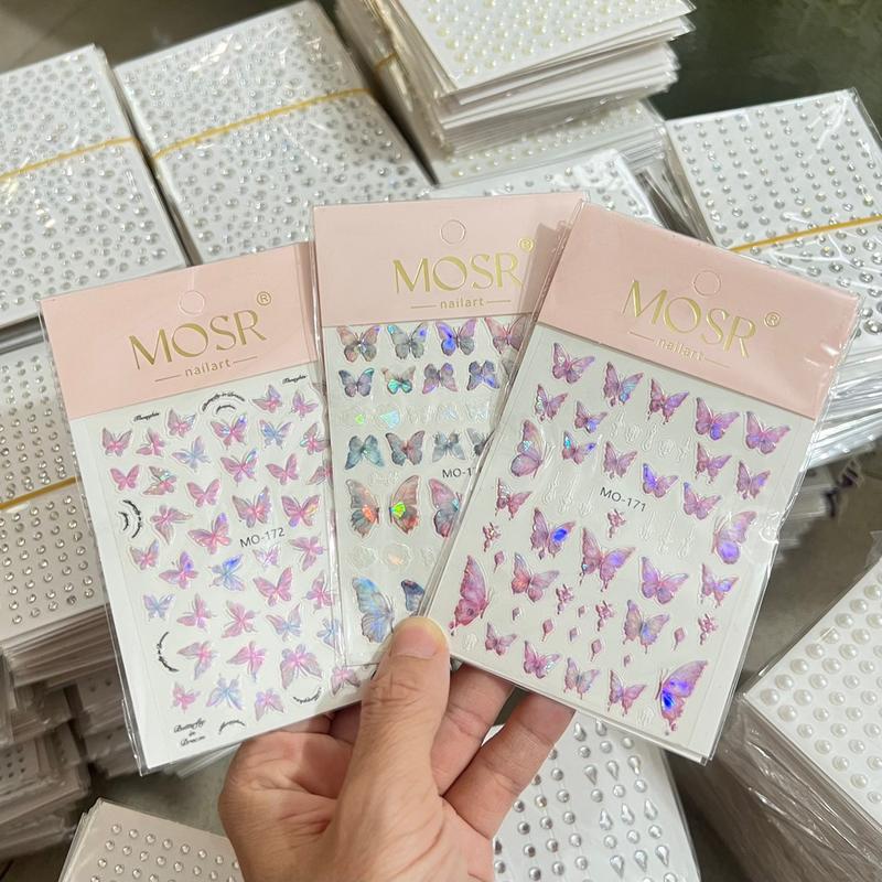 Phụ Kiện Trang Trí Mặt Hình Bướm, Hạt Đá Ngọc Hỗ Trợ Trang Điểm Makeup 8