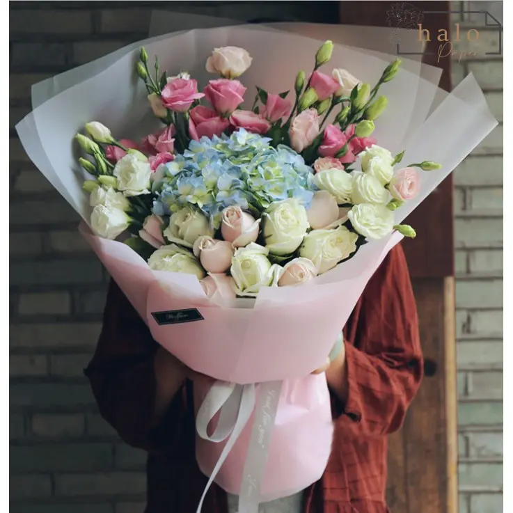 FLOWER WRAPPING PAPER OPP WATERPROOF FULL COLOR TRANSPARENT(FREE CORONG PACKING) (ECER) 1
