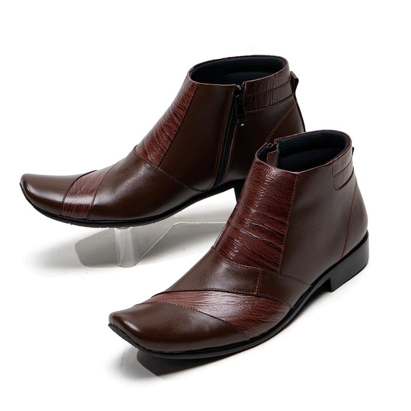 Sepatu Boot Formal Pria Boots Pantofel Kulit Asli Boots Kerja Pria Kulit Sapi Kode 0322 1