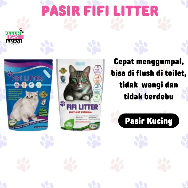 Fifi Cat Litter Premium 10 Liter White / Blue Pasir Kucing Tanpa Debu 0