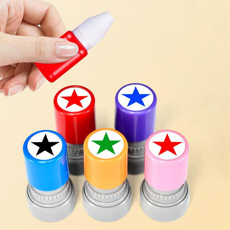 Product Introduction of [zfe]School Teachers Family Use Red Five-pointed Star Stamp Encourage Children Teaching Award Stamp Automatic Ink 14