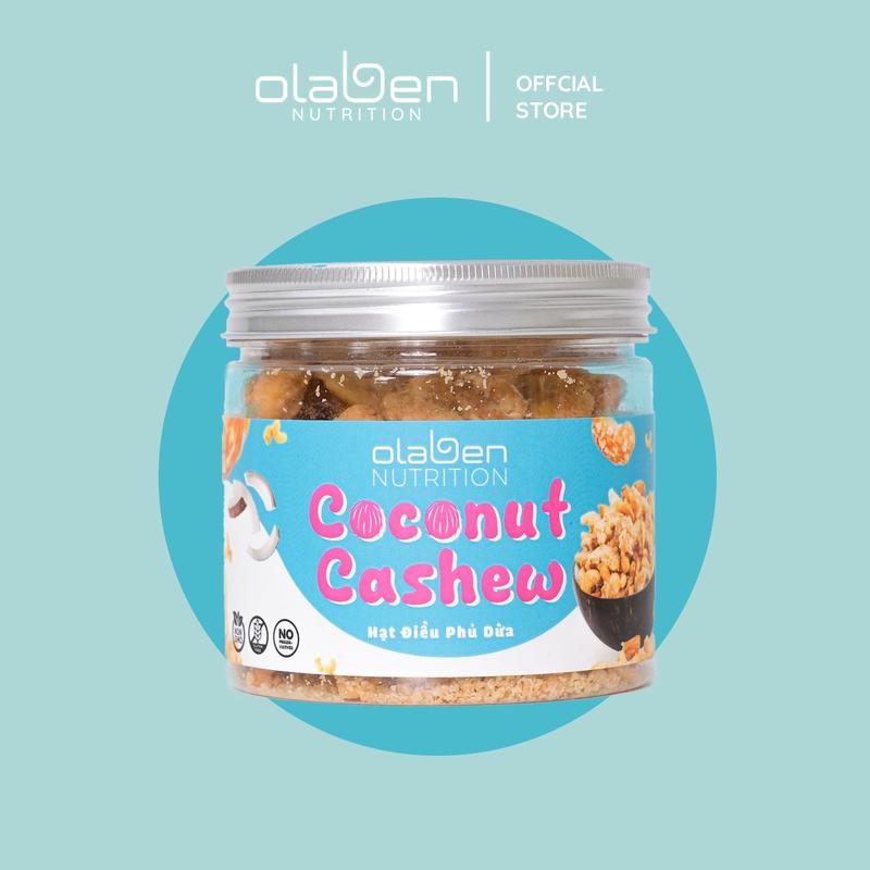 Hạt Điều Phủ Dừa Tươi Cashew Coconut Giàu Dinh Dưỡng- Snack Ăn Vặt By OLABEN NUTRITION