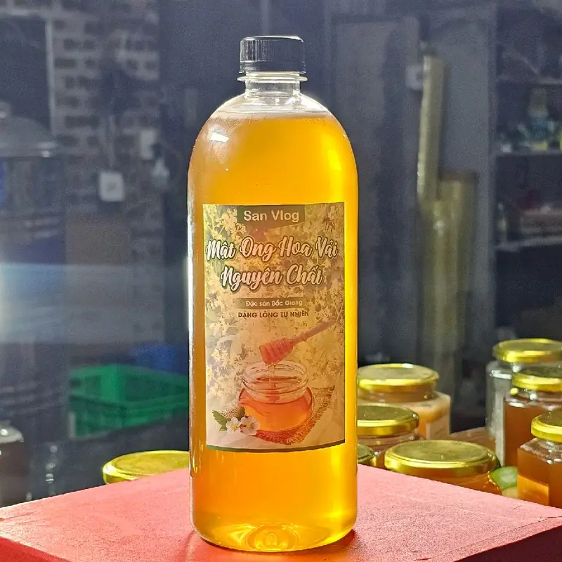 1 Lít Mật Ong Hoa Vải Nguyên Chất - Nhanh Kết Tinh - Chuẩn Tự Nhiên 2