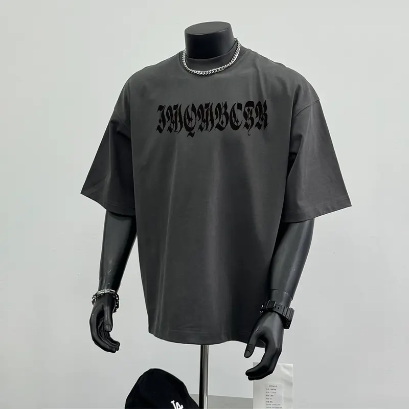 Áo Thun Ngoại Cỡ Thiết Kế Rộng Thùng Thình Cổ Điển Thường Ngày Chất Liệu 100% Cotton, Áo Cổ Thuyền Cho Nam Và Nữ, Unisex 1