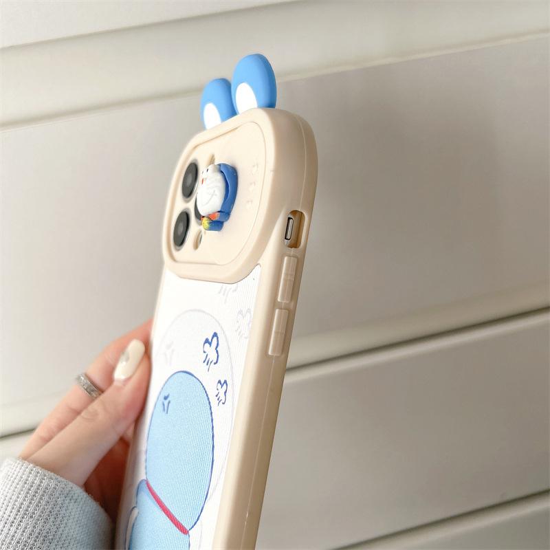 Product Introduction of 3D Cute Cartoon Doraemon for Iphone16promax Apple 14 Phone Case 13 Silicone 12 All-Inclusive 11 Soft 15 10