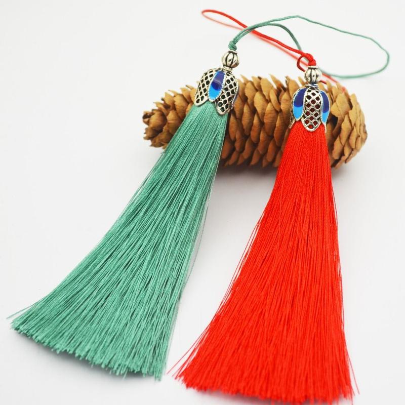 Product Introduction of Universal For Mobile Phone Case Ornaments Car Key Chains Anti-lost Rope Anti-drop Phone Chain Tassels Mobile Phone Straps Silk Cloisonne Keychain Phone Pendant Mobile Phone Lanyard 11