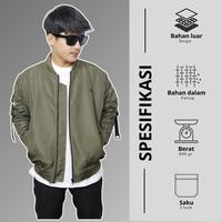 Gambar Jaket Bomber VARSITY Panjang Pria bordir ROCKSTENDED Nyaman Keren Casual - Green army, S dari Rockstended store Kab. Bandung Barat 2 Tokopedia