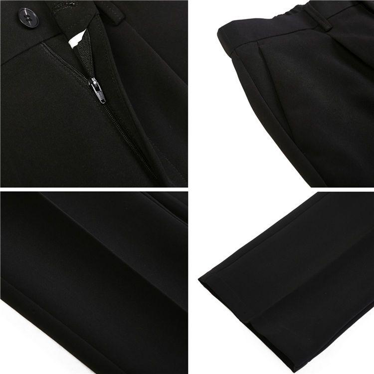 Product Introduction of Men's Spring Summer Wide Leg Dress Pants - Korean Style Loose Fit High Waist Office Trousers |   Trendy DK Straight Cut Formal Casual Pants for Students & Work 18