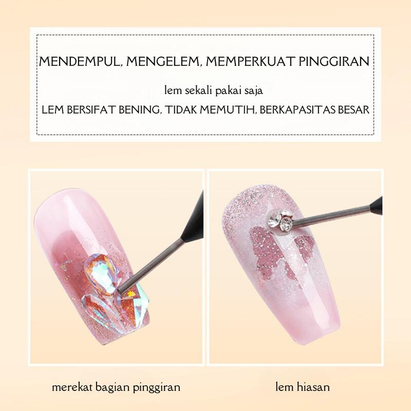 STUCK DRILL GLUE NAIL PEN 10ml / PEN LEM KUKU RHINESTONES NAIL STUCK DRILL GLUE NAIL CHARM PIPET LEM NAIL ART RESIN Aksesoris Polish 3
