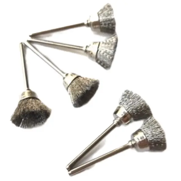 bộ 6 chổi thép màu đồng 5,16,25mm cán 3mm. 6