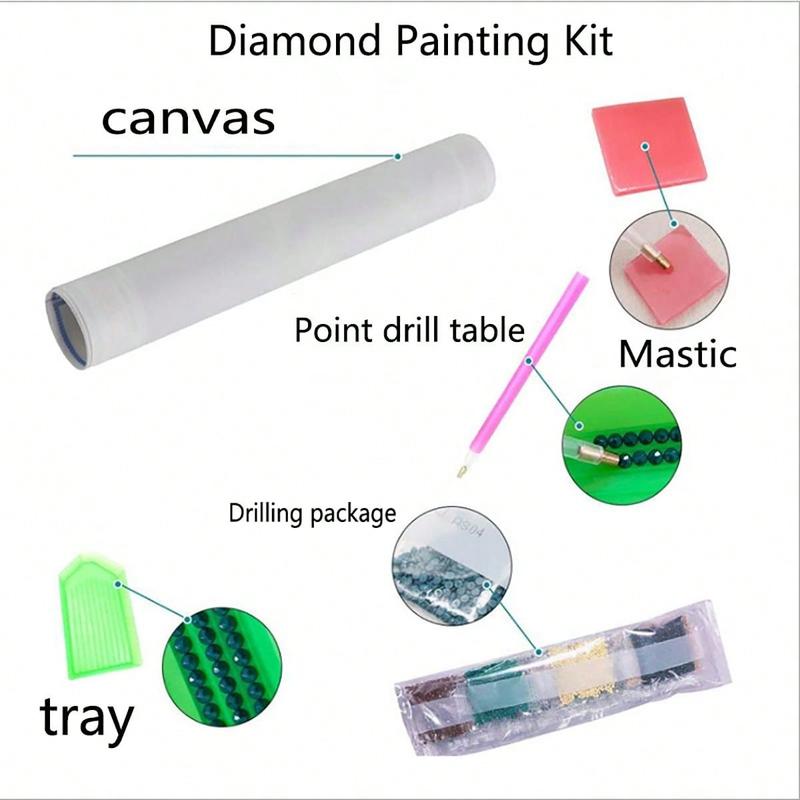 Product Introduction of 5D DIY Diamond Arts Colorful Painting Kit, Train Pattern Diamond Arts Colorful Painting without Frame, Handmade Art Crafts for Home Decor 8