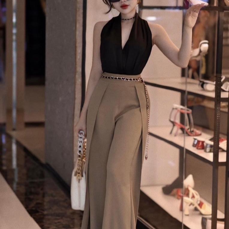 Set quần ống rộng áo phi lụa không kèm dây nịt có 2 Size m l 6