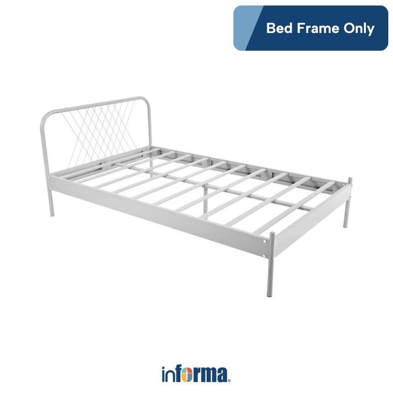 Informa Lyon Tempat Tidur Metal - Putih Ranjang Besi Dipan Besi Rangka ...