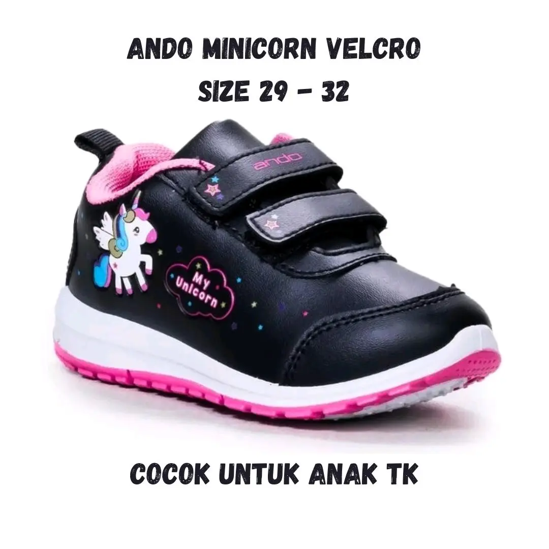 Sepatu Ando Minicorn Kuda Poni anak Perempuan TK