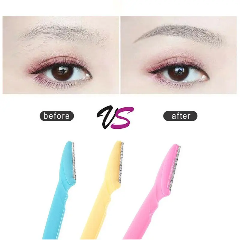RIPE GIRL 1 Pcs With Lid Stainless Steel Washing Professional Eyebrow Shaping Knife Beauty Tools new