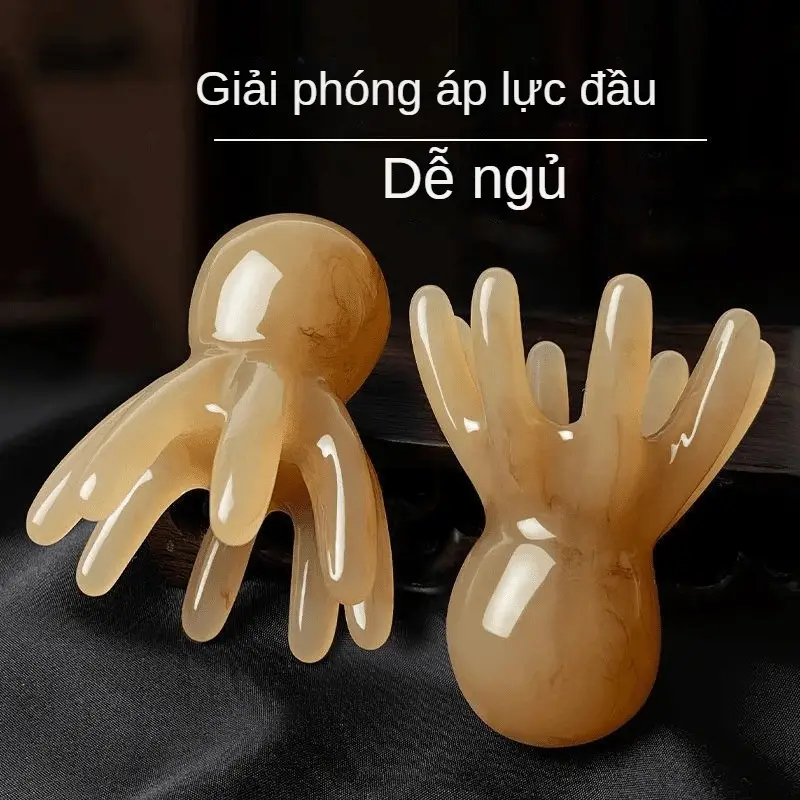 【2pcs】【Miễn phí vận chuyển】Đầu Lược Tám Ngạnh, Thiết Kế Bạch Tuộc, Để Điều Trị Đầu, Cải Cách Kinh Tuyến, Mát Xa, Tingler, Dụng Cụ Hữu Ích, Rộng, Lược Răng, Dán Nhào Cơ, Chống Rụng Tóc