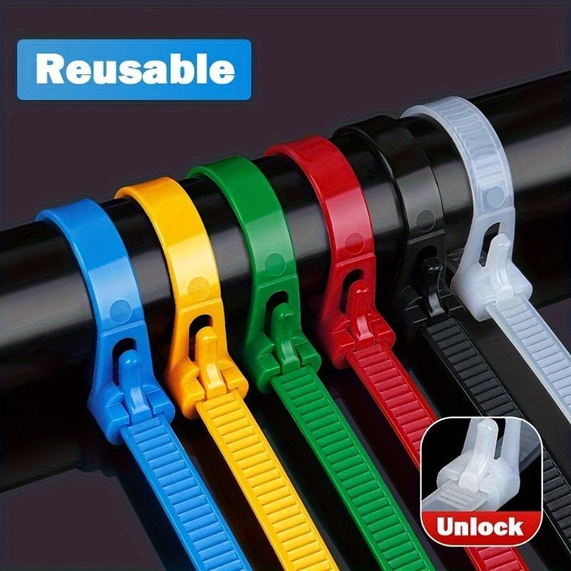 Reusable Cable Ties, Self-locking Plastic Nylon Cable Ties, Cable Organizer, Mixed Color Cable Zip Ties, Home Organizer 2