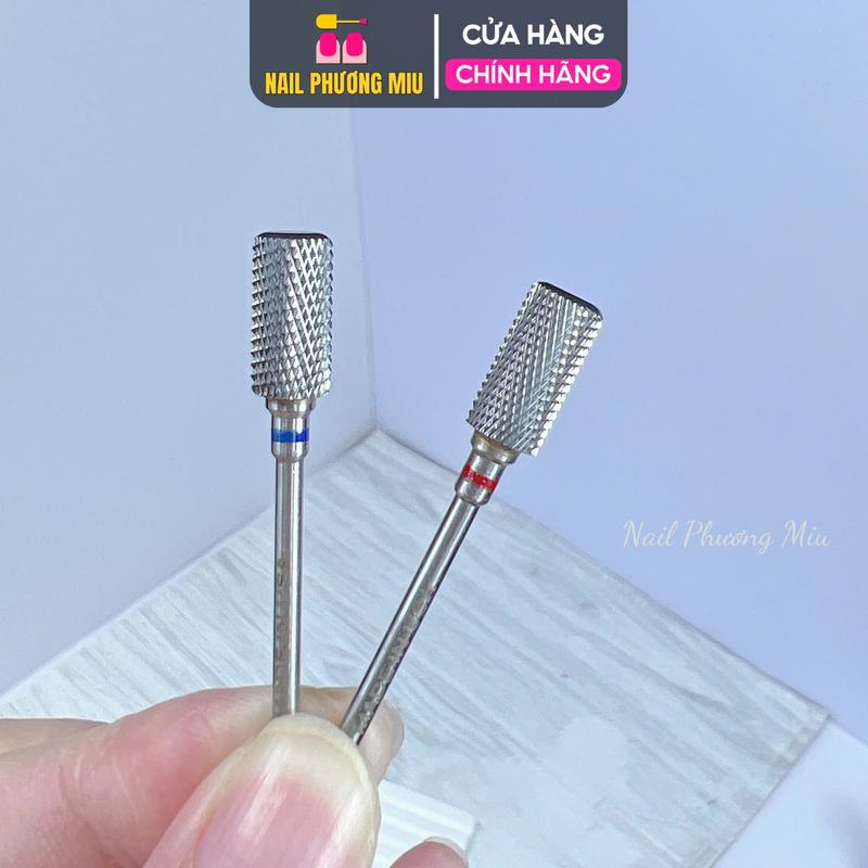 Đầu Mài Titan 3 Trong 1 Làm Nail M Xanh Phá F Đỏ Mịn Vonfram Siêu Mịn Không Nóng Móng Đầu Mài Wolfram Phá Gel Bột Mài Da Mài Khóe Bo Viền Đúc Đặc Nữ Women