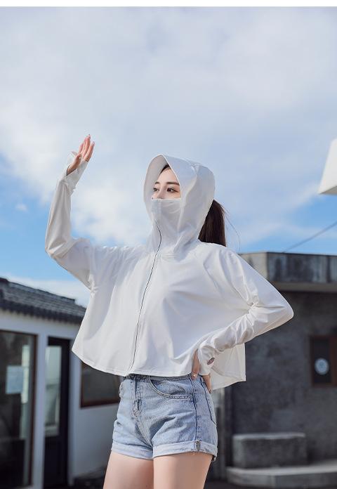 Product Introduction of Ice Silk Sun Protection Clothing Women's Loose Breathable Cloak UV-Proof Sun-Proof Thin Coat Sun-Protective Clothing 30